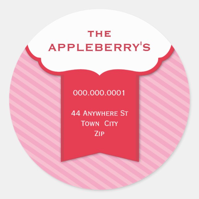 ÉTIQUETTE DE ADRESSE PERSONNALISÉ :: lapel 1 (Devant)