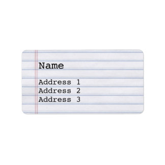 Étiquette de adresse personnalisé papier carnet