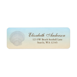 Étiquette de adresse personnalisé Seashell Beach