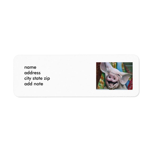 ÉTIQUETTE DE ADRESSE PIGGY DROOLANT (Devant)