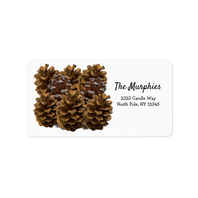 Étiquette de adresse Pinecones (Devant)