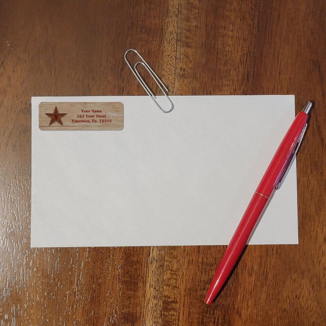 Étiquette de adresse pointu étoilé (Créateur téléchargé)