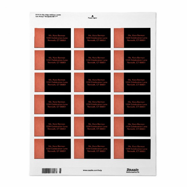 Étiquette de adresse pour Hoops Collection II (Feuille entière)