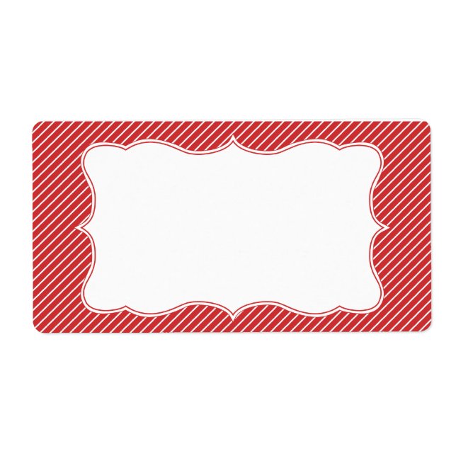 Étiquette de adresse rayé classique (Devant)