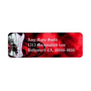 Étiquette de adresse Red Corset Goth
