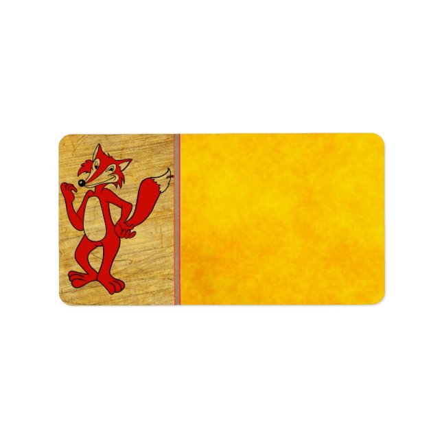 Étiquette de adresse Red Fox (Devant)