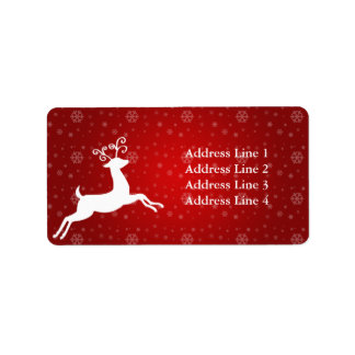 Étiquette de adresse Red Reindeer