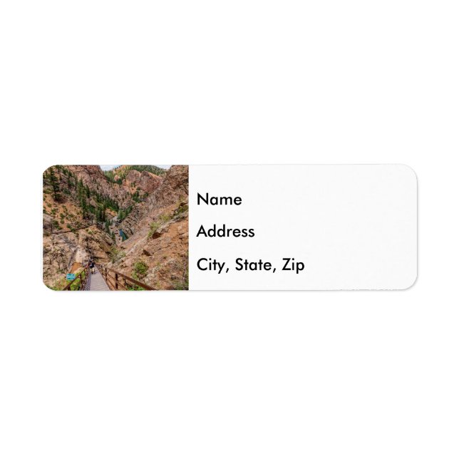 Étiquette de adresse Regard sur le bas Sept Falls  (Devant)