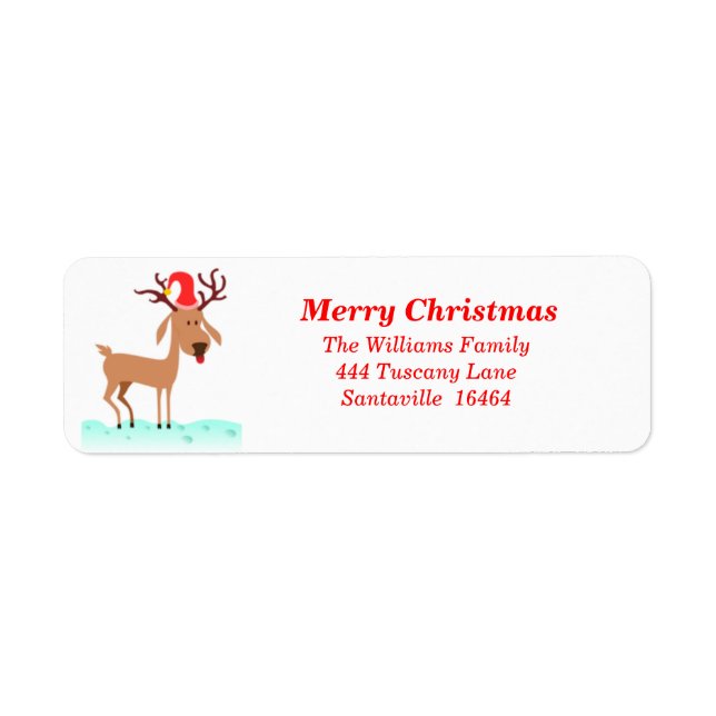 Étiquette de adresse Reindeer (Devant)