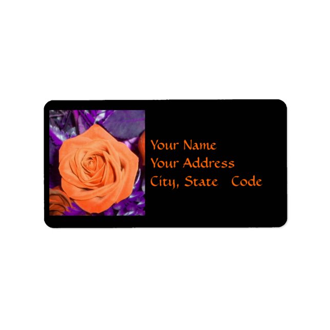 Étiquette de adresse Rose (Devant)