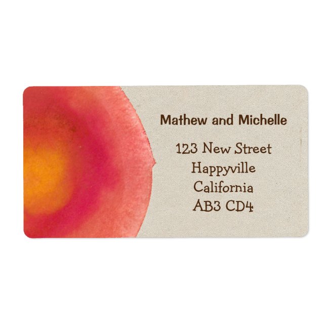 Étiquette de adresse rose aquarelle (Devant)