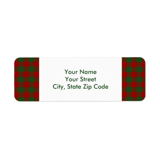 Étiquette de adresse rouge et vert de retour de
