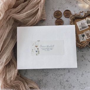 Étiquette de adresse RSVP de la forêt sauvage