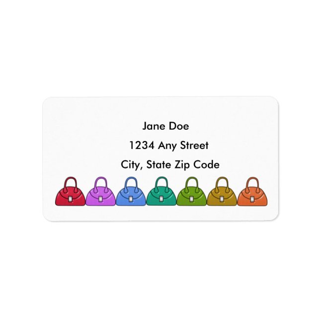 Étiquette de adresse sacs à main (Devant)