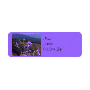 Étiquette de adresse sauvage d'asters