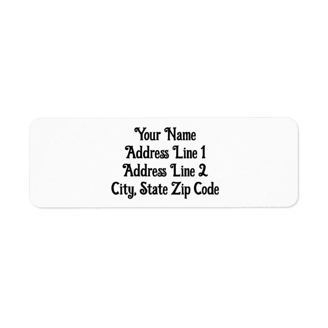 Étiquette de adresse simple, Curls sur certaines l (Devant)