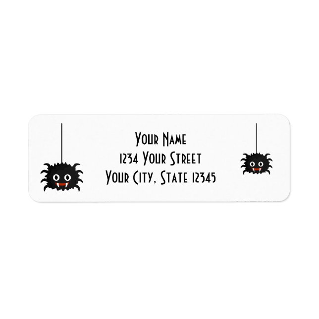 Étiquette de adresse Spider (Devant)