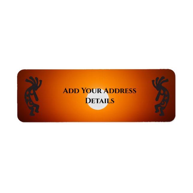 Étiquette de adresse Sun Kokopelli Sud-Ouest (Devant)