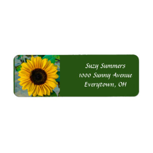 Étiquette de adresse suprême des tournesols