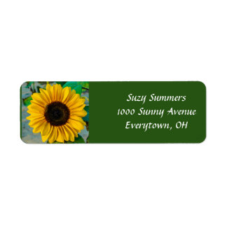 Étiquette de adresse suprême des tournesols