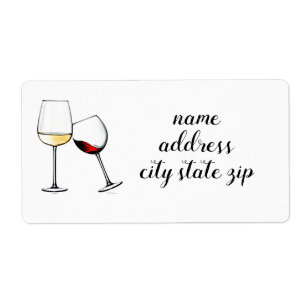 étiquette de adresse "TOASTING WINE GLASSES"