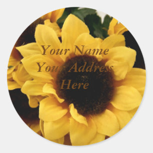 Étiquette de adresse tournesol