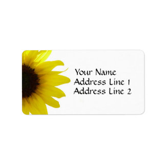 Étiquette de adresse tournesol