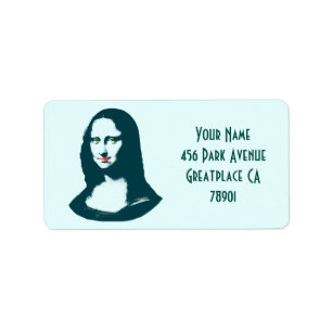 Étiquette de adresse transparent de Mona Lisa