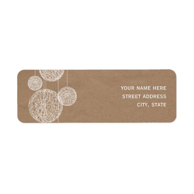 Étiquette de adresse Twine Globes Inspiré Carton (Devant)