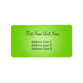 Étiquette de adresse vert moderne