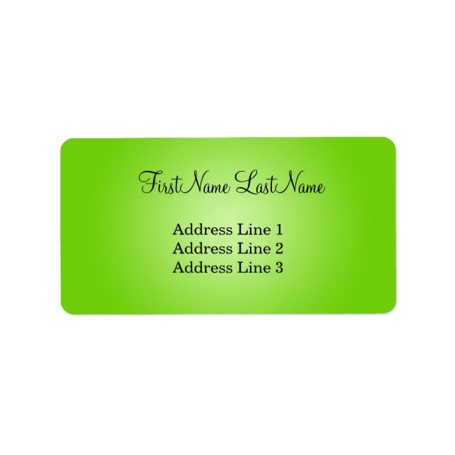 Étiquette de adresse vert moderne (Devant)