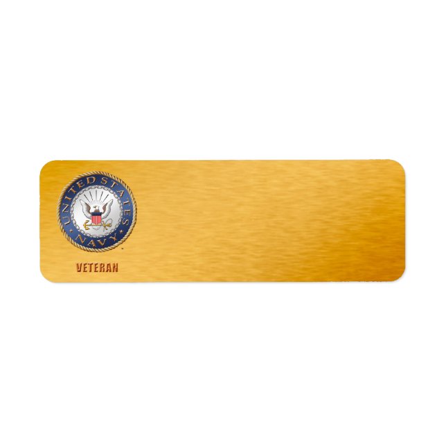Étiquette de adresse vétéran de la marine américai (Devant)