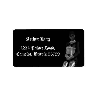 étiquette de adresse vintage noir