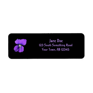 Étiquette de adresse violet pourpre
