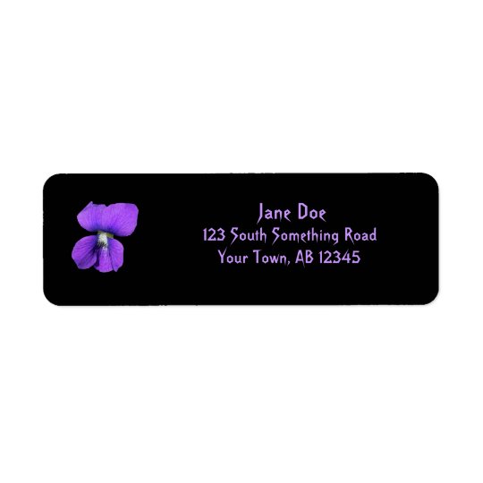 Étiquette de adresse violet pourpre