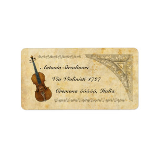 Étiquette de adresse violon