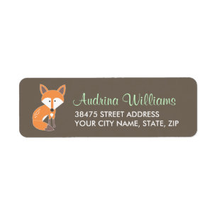 Étiquette de adresse Woodland Fox