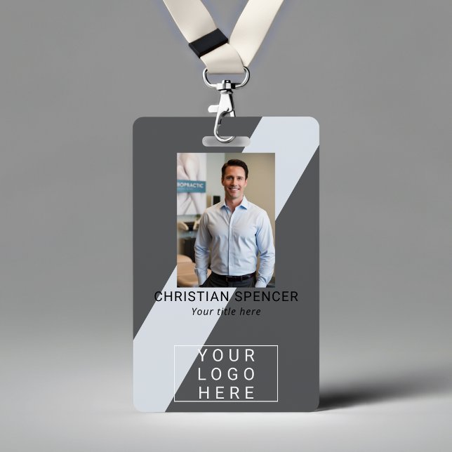 Étiquette de badge avec cordon d'identification po (Créateur téléchargé)