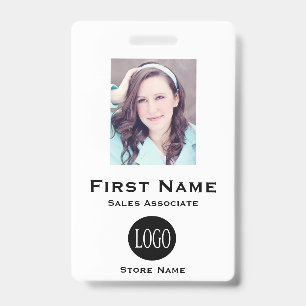 Étiquette de badge d'identification de l'employé d