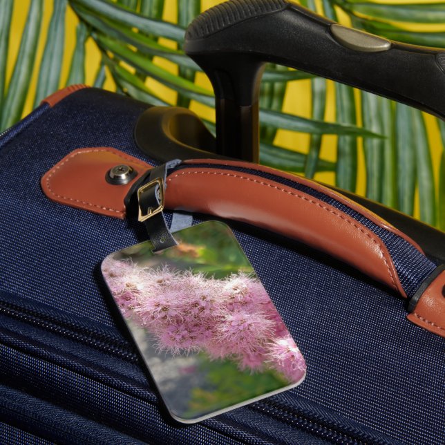 Étiquette de bagage à fleurs d'Astilbe rose pour j (Insitu Rectoal 1)