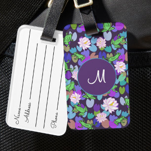 Étiquette de bagage à monogramme personnalisé Gren