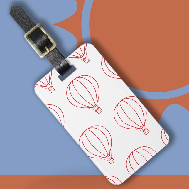 Étiquette de bagage à motif de ballon moderne (Hot Air Balloon Tag)