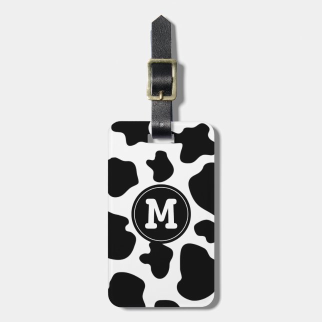 Étiquette de bagage à motif de vache | Impression  (Devant Vertical)