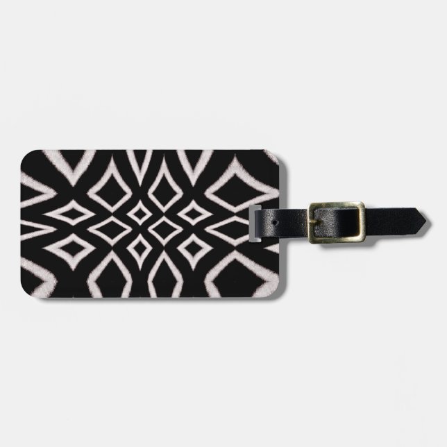 Étiquette de bagage à motif zèbre (Devant horizontal)