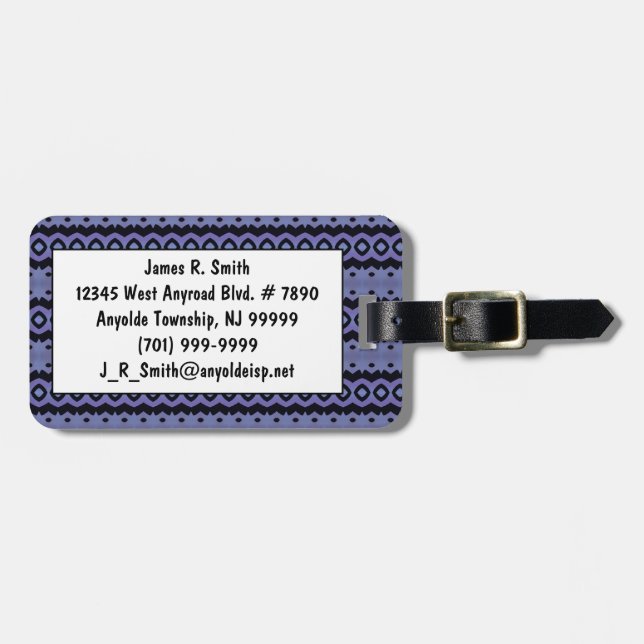 Étiquette de bagage de canalisation à chenille (Devant horizontal)