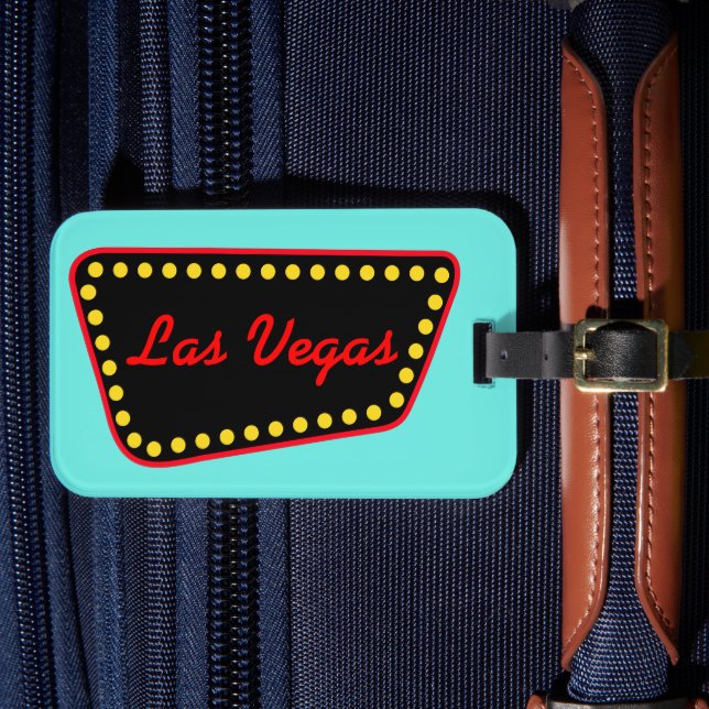 Étiquette de bagage de vacances à Las Vegas pour l (Insitu Rectoal 4)