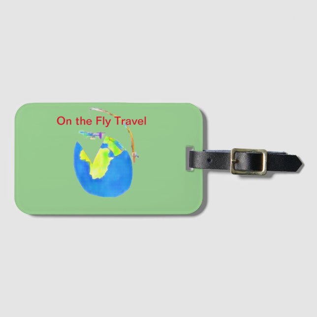 Étiquette de bagage de voyage à la volée (Devant Horizontal)