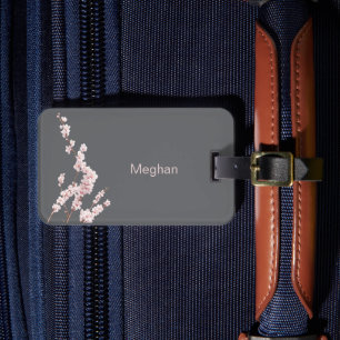 Étiquette de bagage élégante moderne à fleurs de c