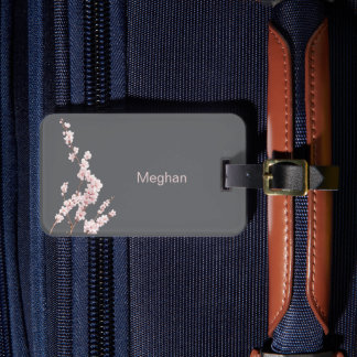 Étiquette de bagage élégante moderne à fleurs de c