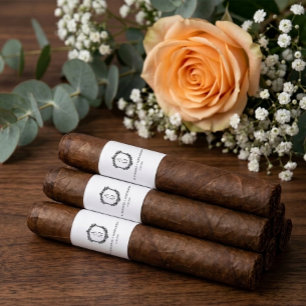 Étiquette de bagues de cigare à monogramme de mari